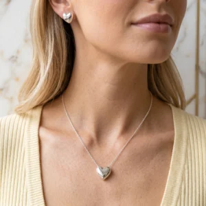 Conjunto Coração Liso Branco - (RR89) Fino Toque