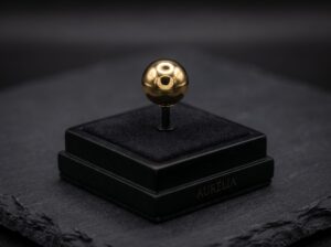 Brinco Bola Lisa Dourado - (RR24)