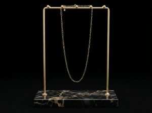 Choker Corações Vazados Lisos Dourado - (RR61)