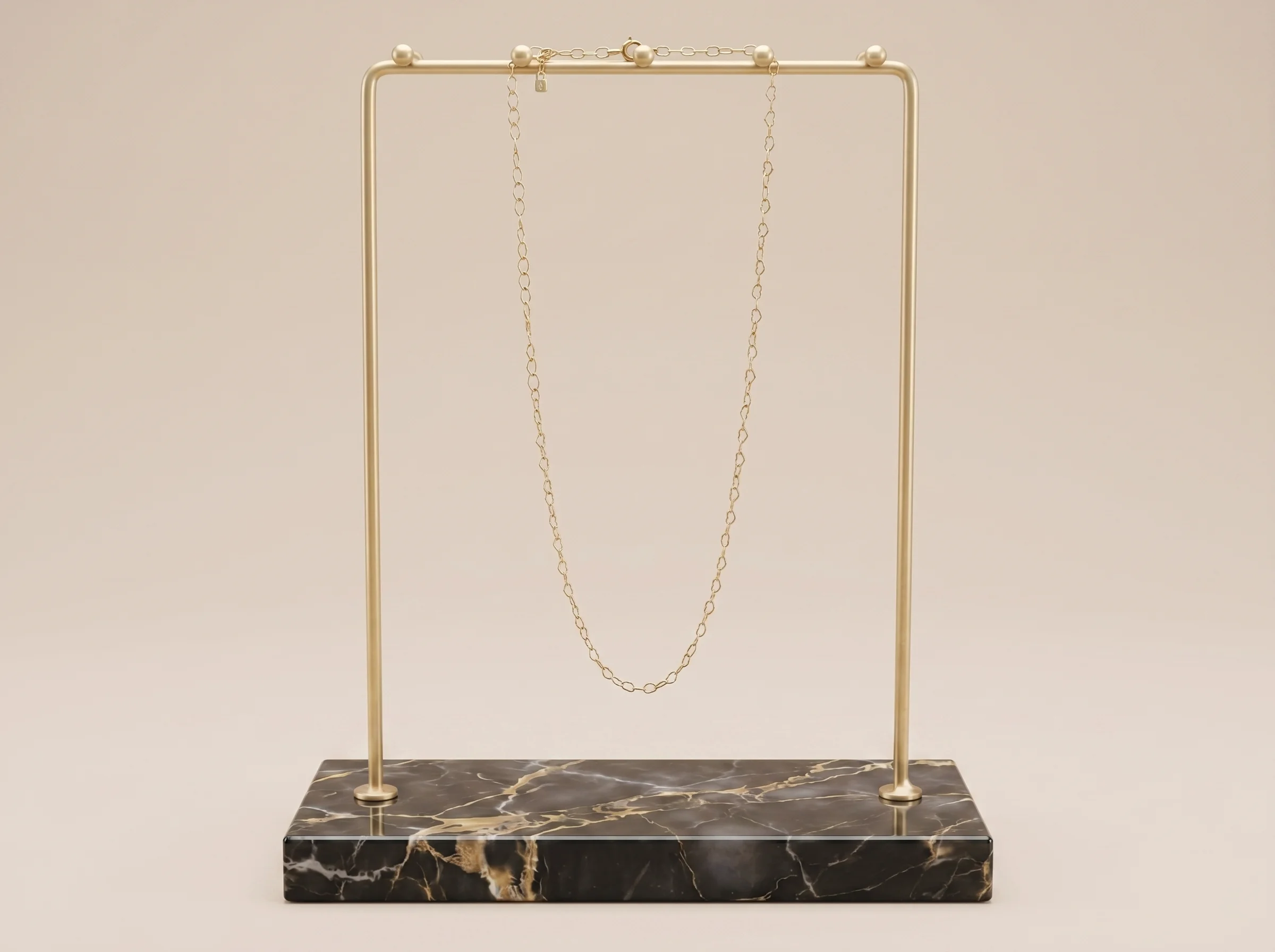 Choker Corações Vazados Lisos Dourado - (RR61) - Imagem 2