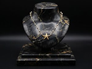 Choker Estrela Pérolas Dourado - (RR65)