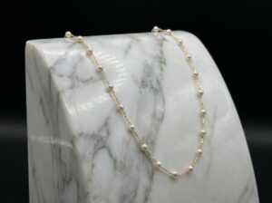 Choker Pérola Coração Dourado - (RR69)