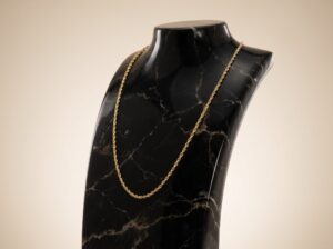 Colar Singapura Liso Dourado - (RR88)