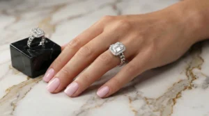 Anel Cravejado Cristal Branco Regulável - (RR08) Fino Toque