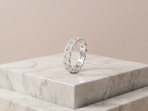 Anel Elos Micro Zircônia Branco Regulável - (RR12)